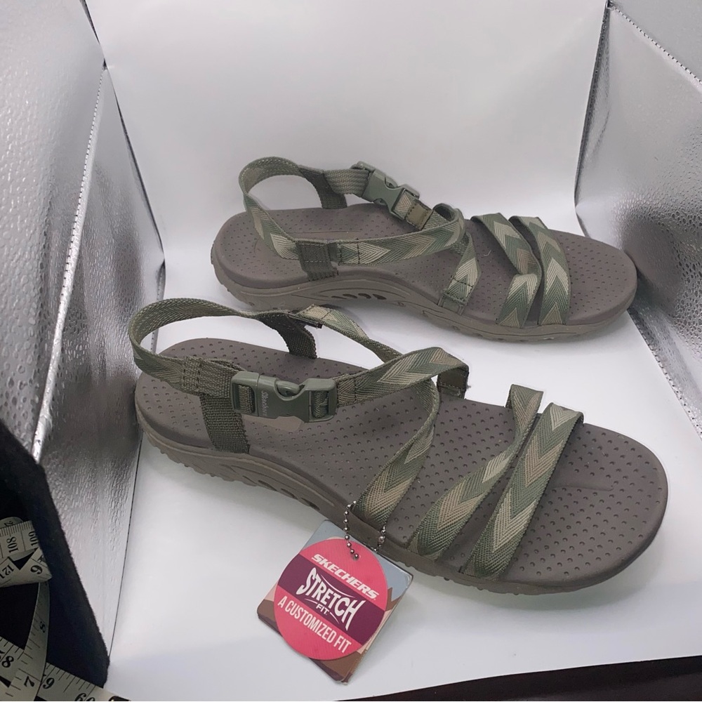 SKECHERS Outdoor Lifestyle Women’s Reggae Beach Beauty Stretch Fit Sandals Sz 8 - Picture 4 of 9